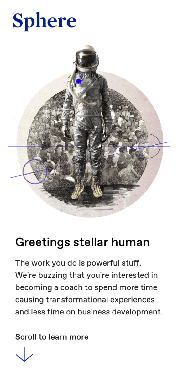 Sphere screenshot: Greetings stellar human